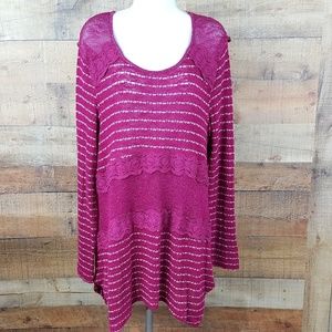 New Directions Top Blouse Women's Size XL Ruffles